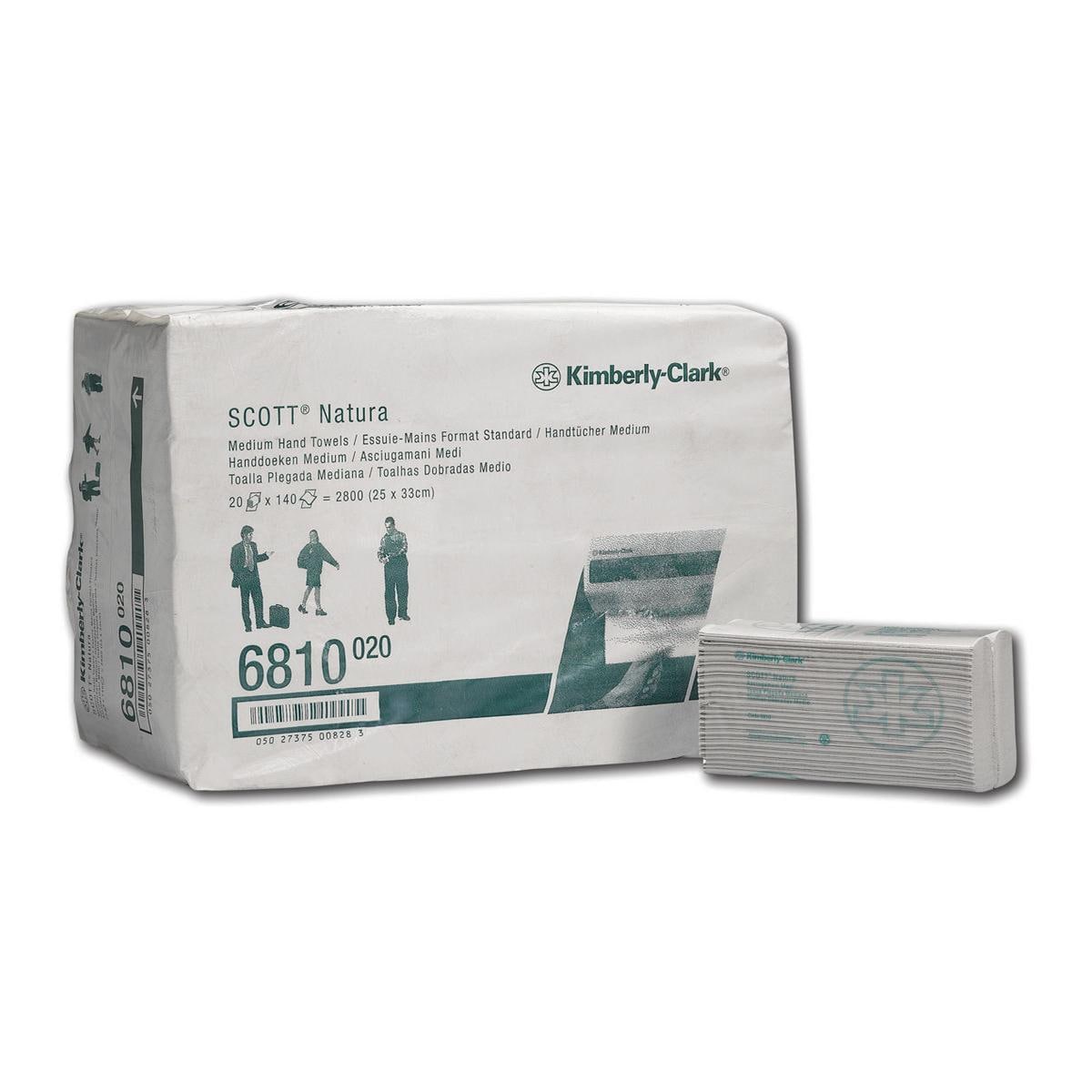 SCOTT® NATURA Handtücher - C- Falz, 25 x 33 cm, Karton 2.800 Stück (20 x 140 Tücher)